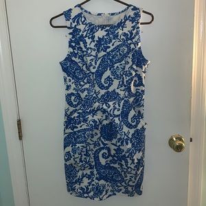 Blue floral dress